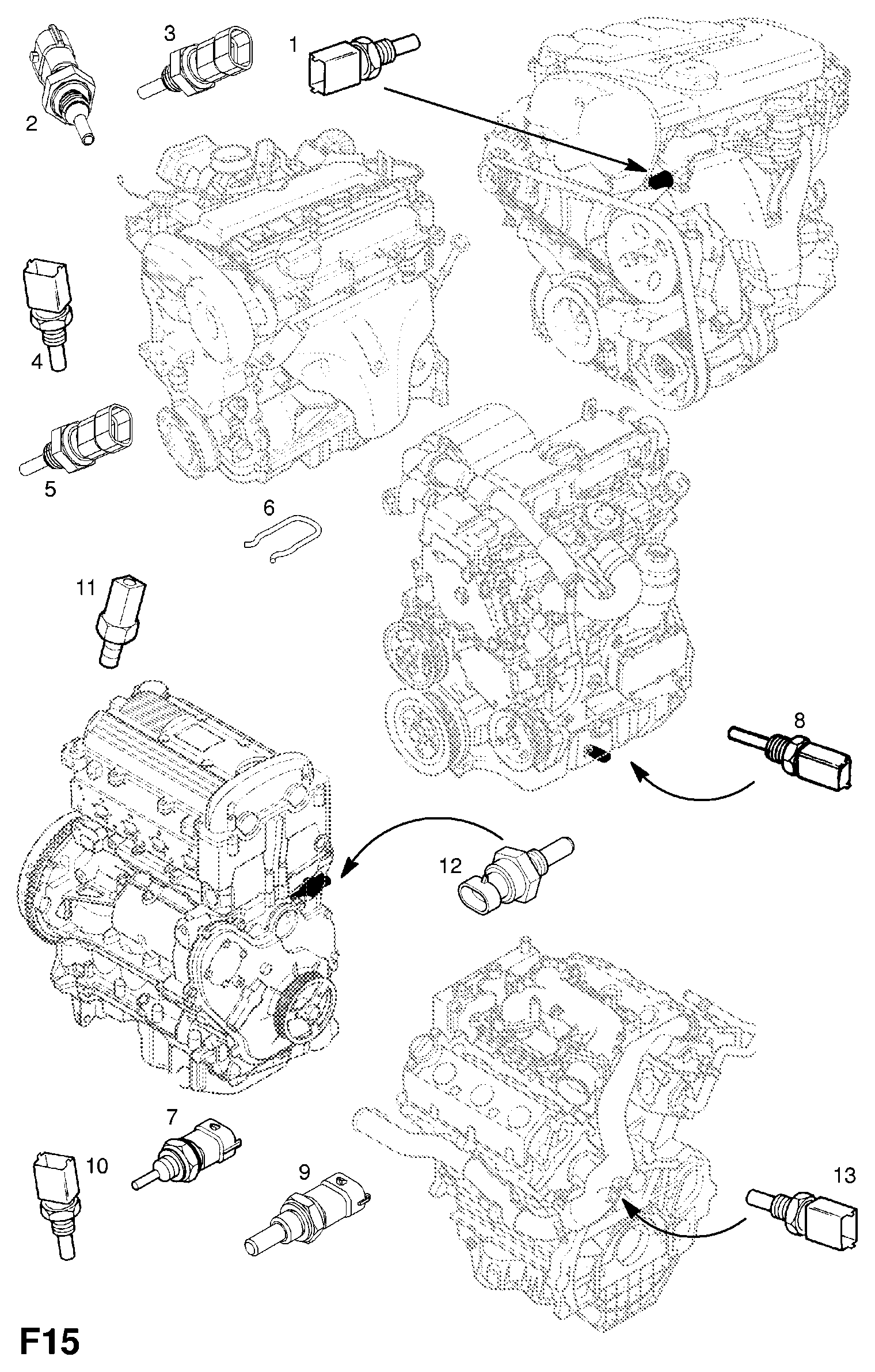 PSA 13 38 441 - Sensore, Temperatura refrigerante www.autoricambi360.it