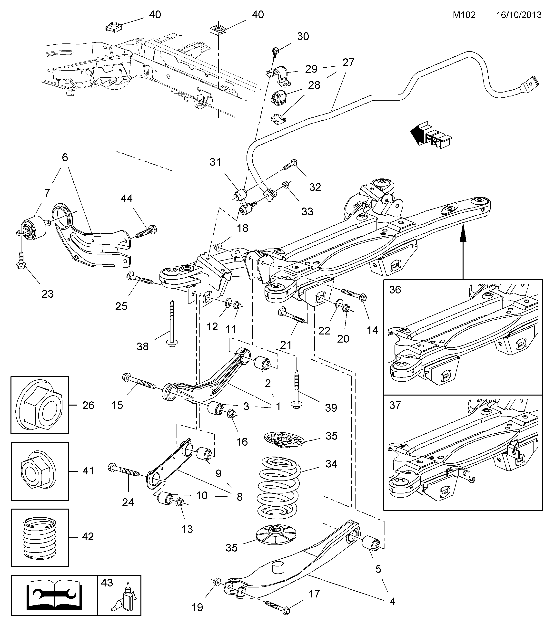 PSA 444085 - Bronzina cuscinetto, Barra stabilizzatrice www.autoricambi360.it