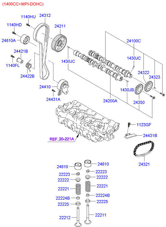 FCA 24410-26000 - Rullo tenditore, Cinghia dentata www.autoricambi360.it