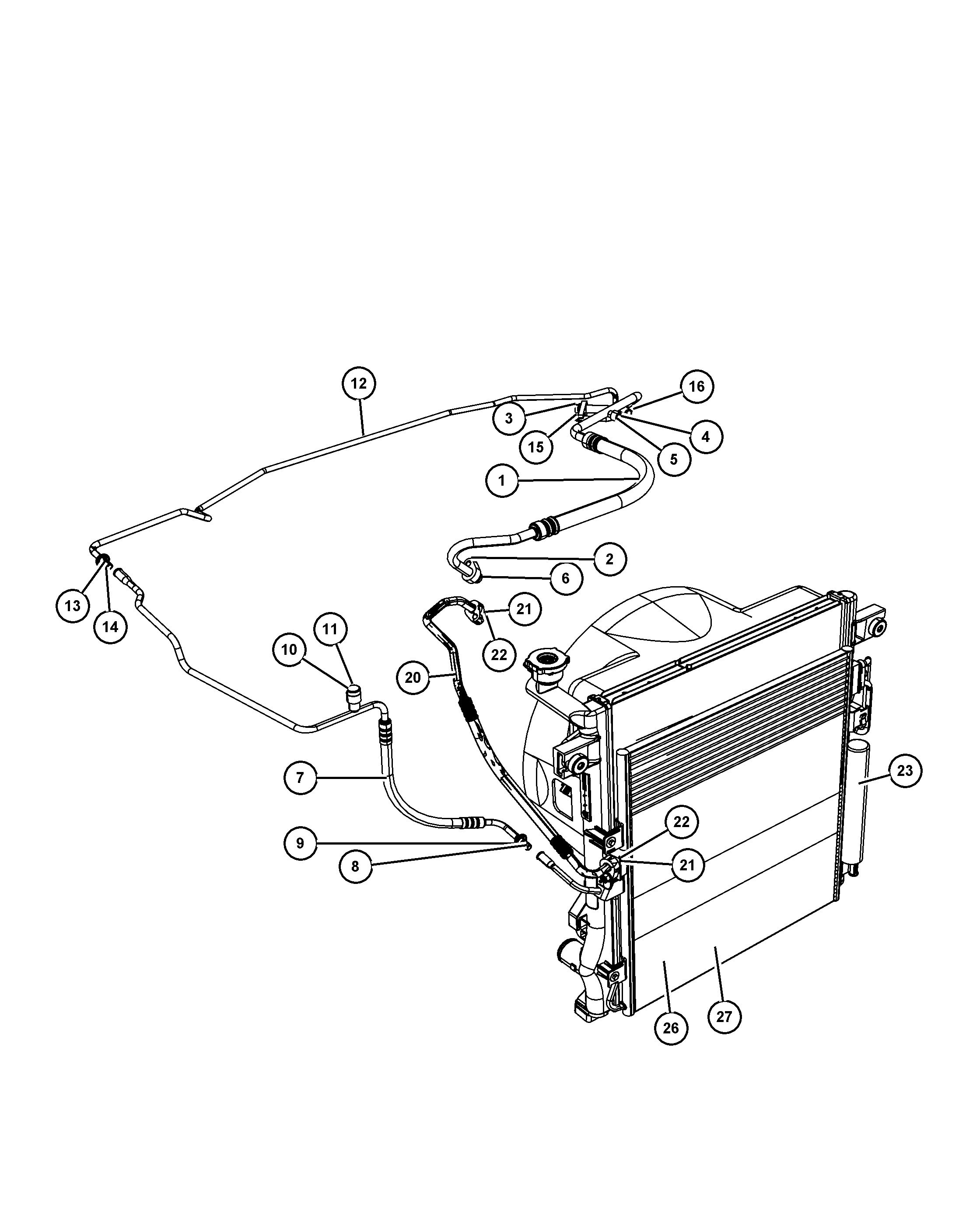 FCA 68033 237AA - Condensatore, Climatizzatore www.autoricambi360.it