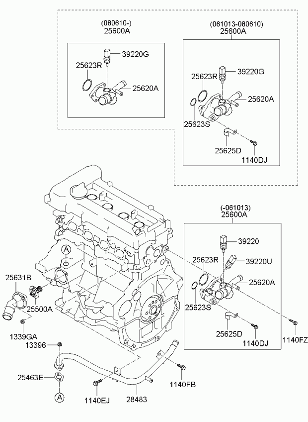 FCA 25500-2B000 - Termostato, Refrigerante www.autoricambi360.it
