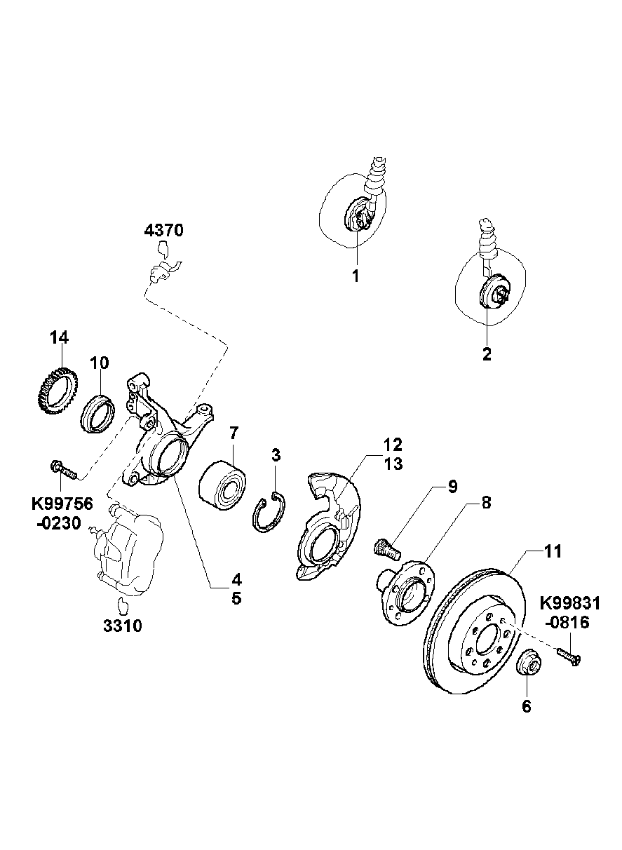 FORD 0K9A2-33061A - Kit cuscinetto ruota www.autoricambi360.it