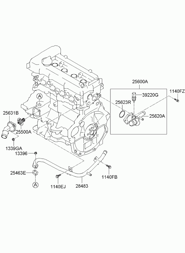 FCA 25500-2B000 - Termostato, Refrigerante www.autoricambi360.it