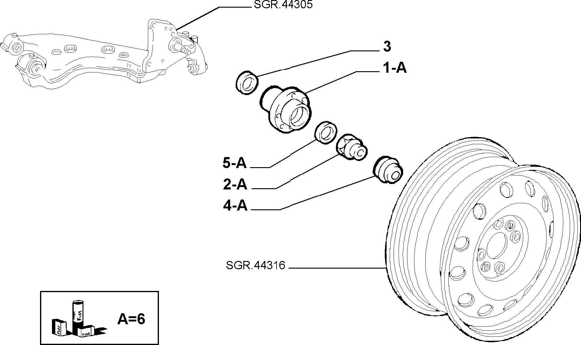 FCA 71769738 - Kit cuscinetto ruota www.autoricambi360.it