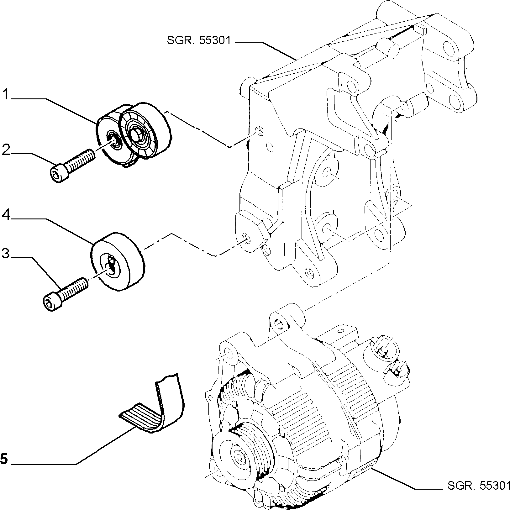 FCA 9653522380 - Galoppino / Guidacinghia, Cinghia Poly-V www.autoricambi360.it