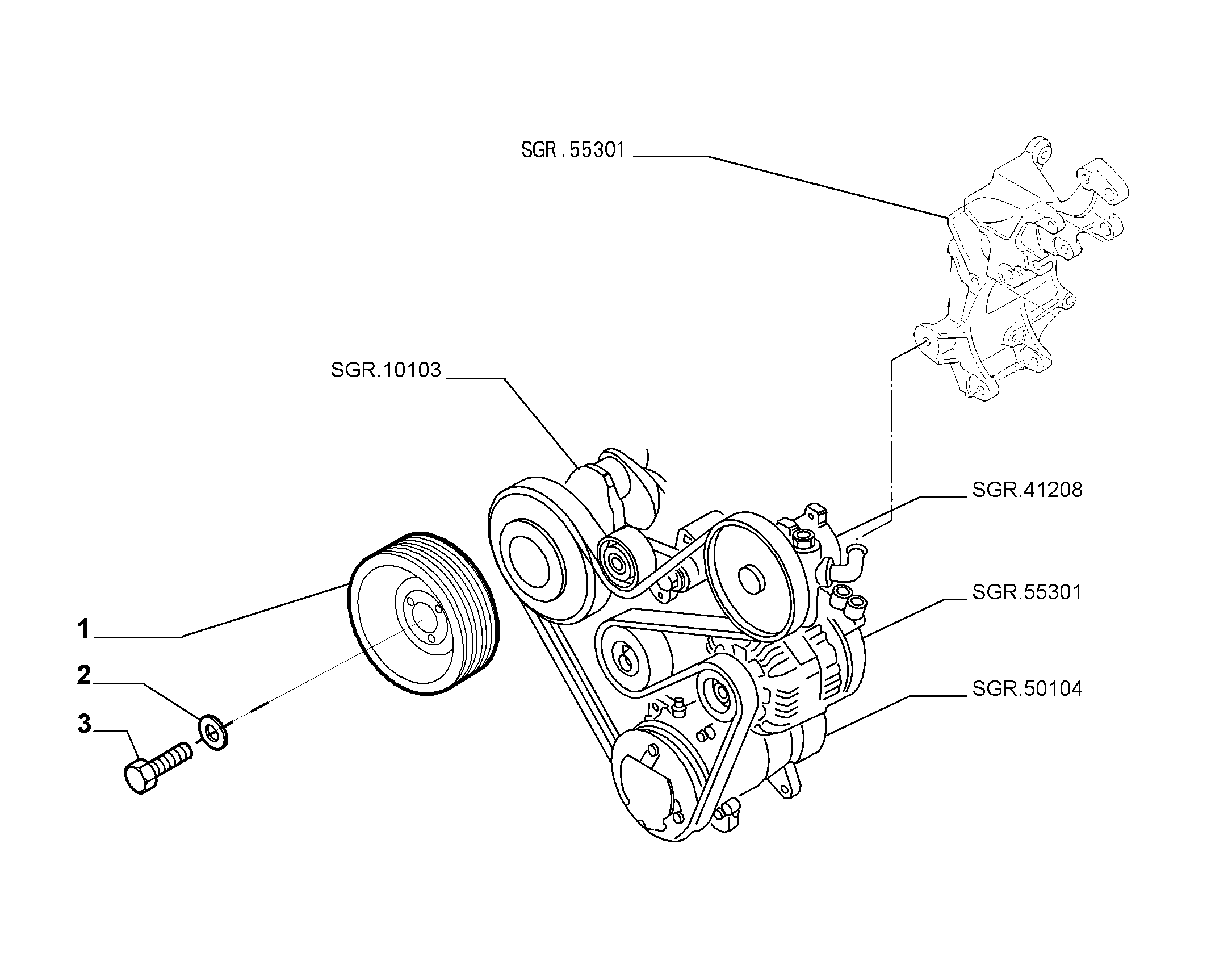 FCA 9634848980 - Kit cinghie dentate www.autoricambi360.it