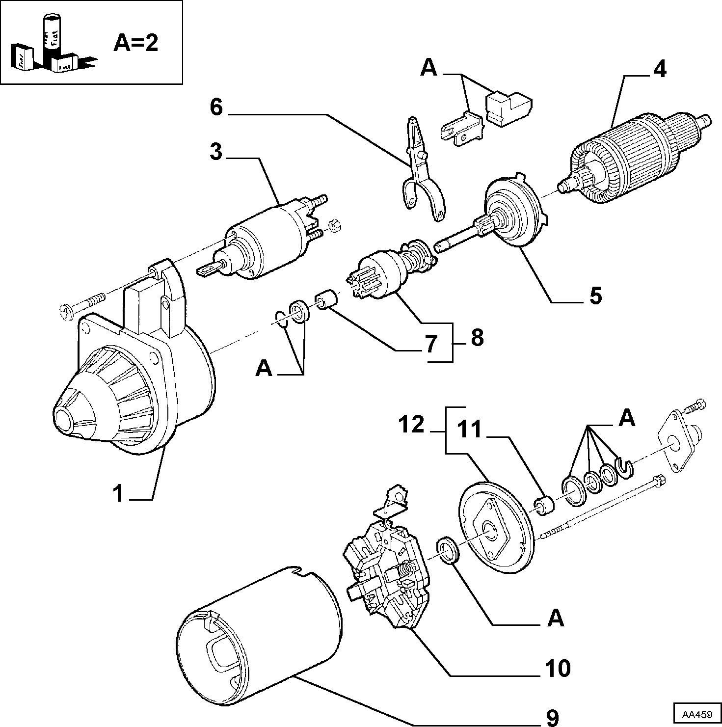 FCA 9948377 - Kit pastiglie freno, Freno a disco www.autoricambi360.it