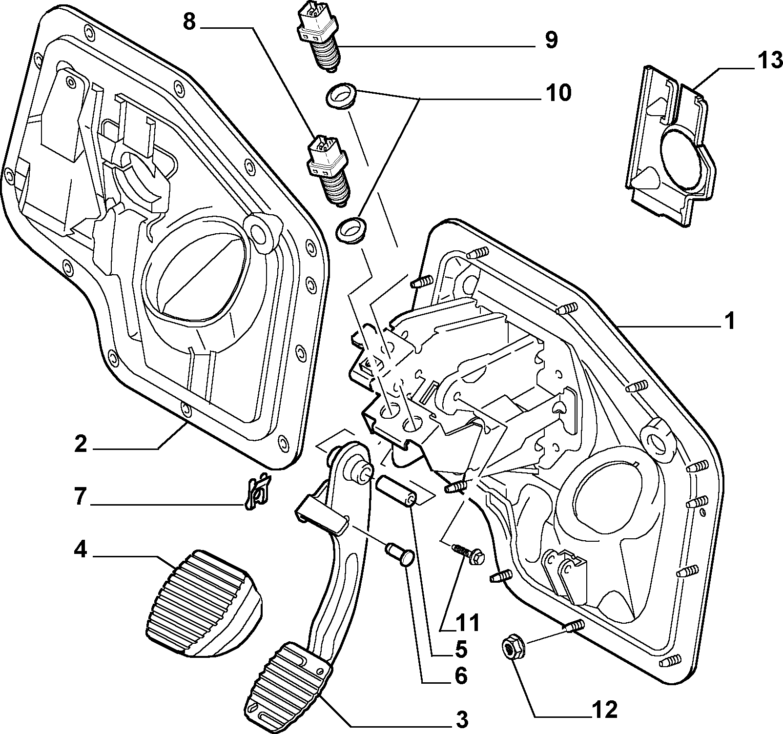 FCA 9640228180 - Rivestimento pedale, Pedale del freno www.autoricambi360.it