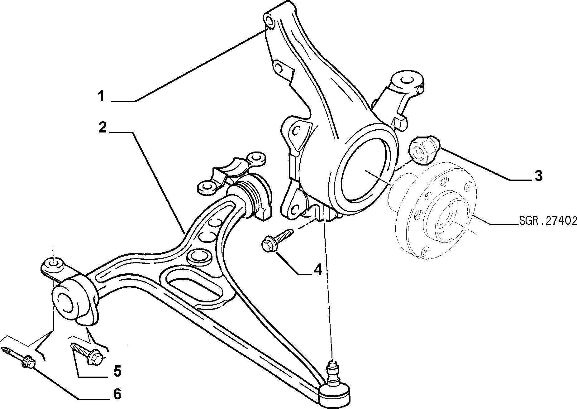 FCA 93501487 - Braccio oscillante, Sospensione ruota www.autoricambi360.it