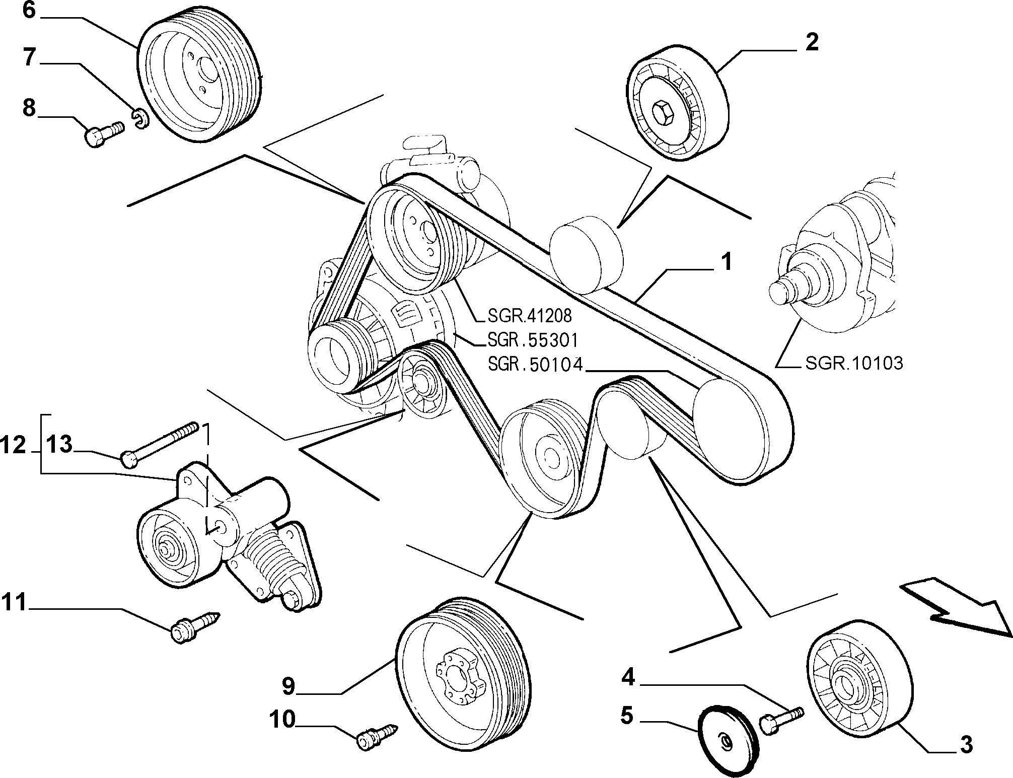 FCA 71753867 - Cinghia Poly-V www.autoricambi360.it