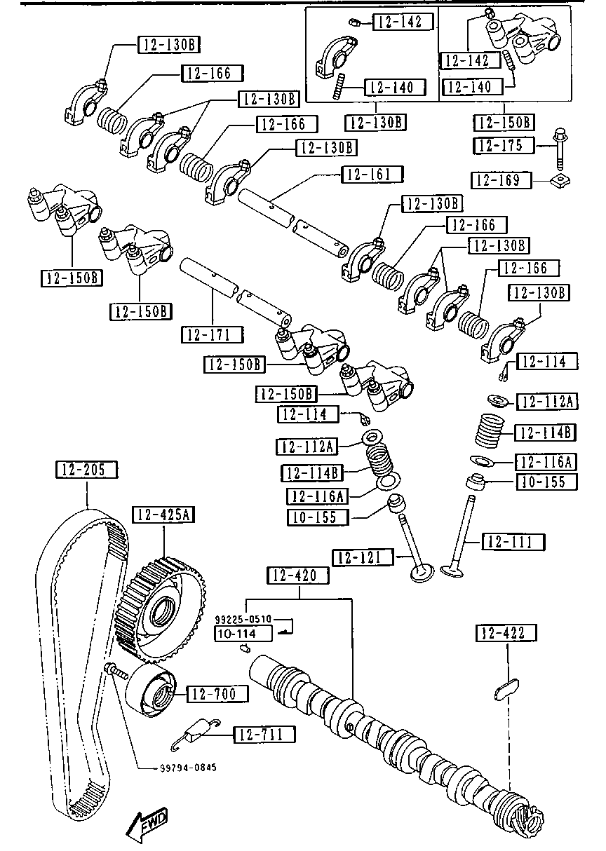 FORD B630-12-700D - Rullo tenditore, Cinghia dentata www.autoricambi360.it