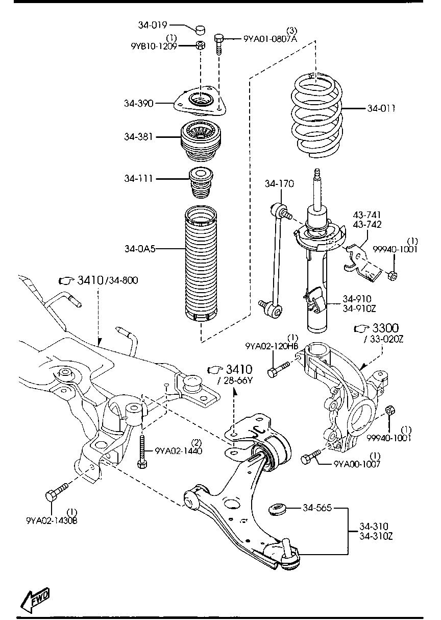 FORD BP4K-34-0A5B - Kit parapolvere, Ammortizzatore www.autoricambi360.it