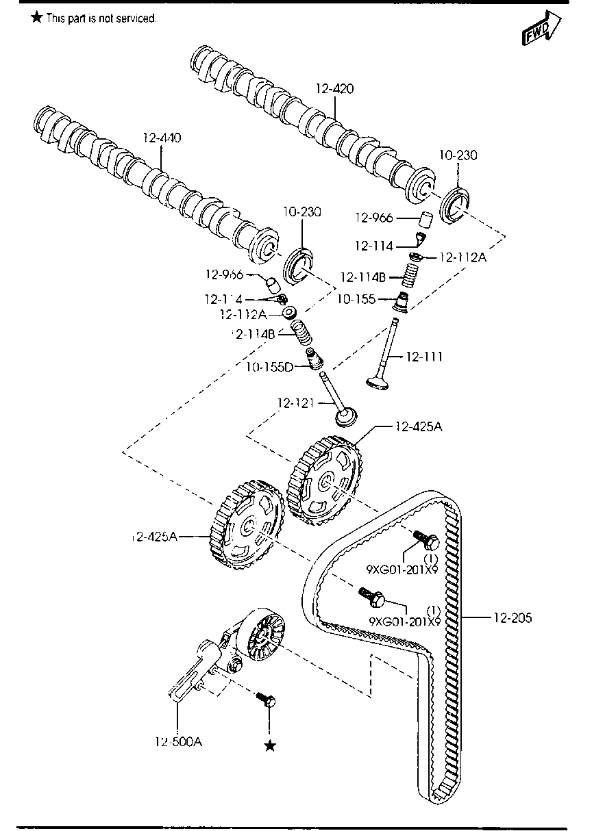 FORD C401-12-500 - Kit cinghie dentate www.autoricambi360.it