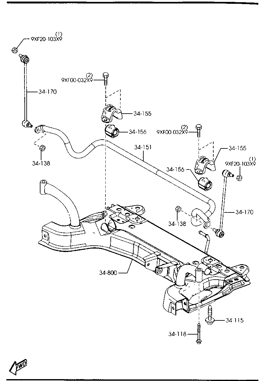 FORD DD32-34-170 - Asta / Puntone, Stabilizzatore www.autoricambi360.it