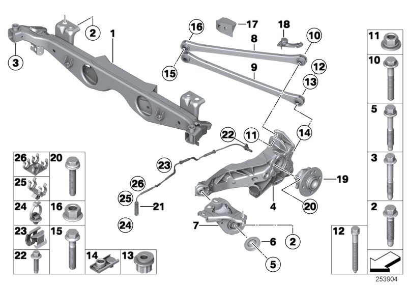 BMW 33 32 6 768 726 - Braccio oscillante, Sospensione ruota www.autoricambi360.it