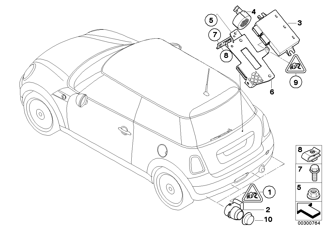 BMW 66 20 6 934 308 - Sensore, Assistenza parcheggio www.autoricambi360.it