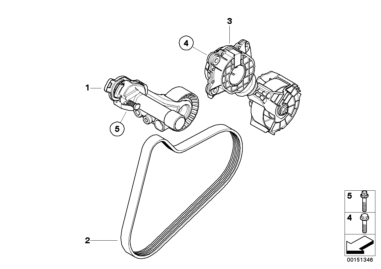 BMW 11 28 7 571 015 - Tendicinghia, Cinghia Poly-V www.autoricambi360.it