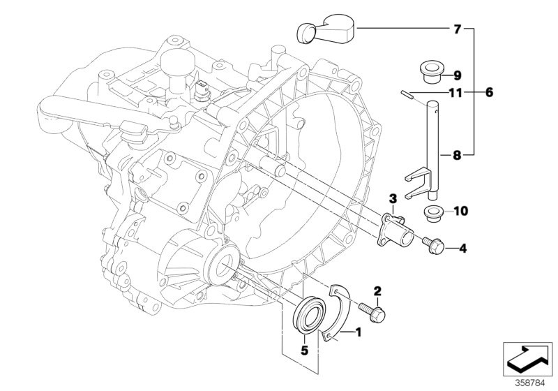 BMW 23 11 1 044 105 - Manicotto di guida, Frizione www.autoricambi360.it
