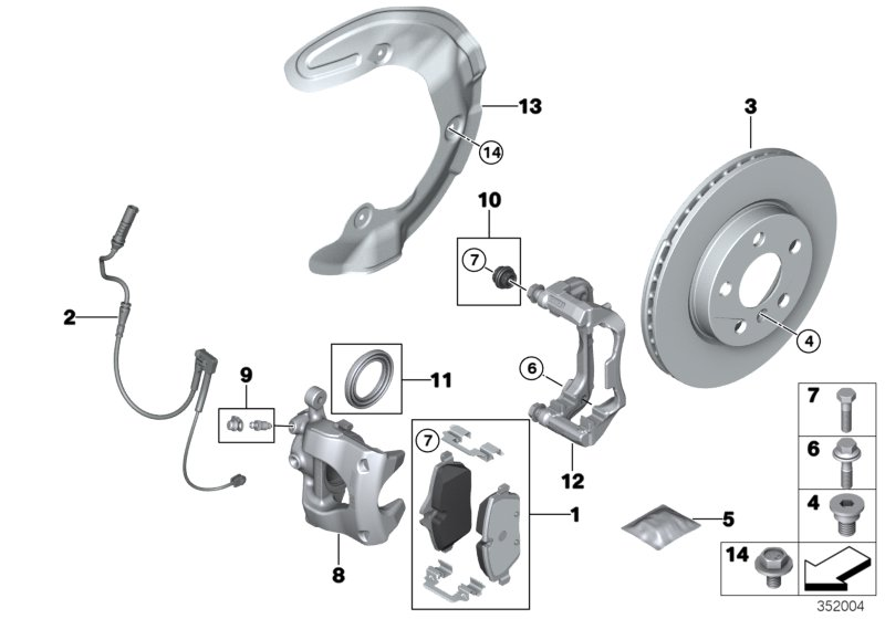 BMW 34106884263 - Kit pastiglie freno, Freno a disco www.autoricambi360.it