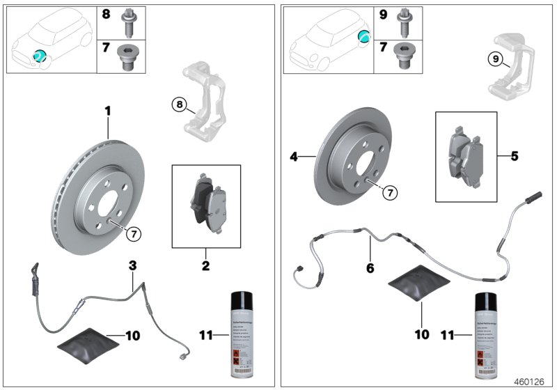 BMW 34106884263 - Kit pastiglie freno, Freno a disco www.autoricambi360.it
