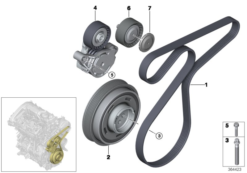 BMW 11288573252 - Cinghia Poly-V www.autoricambi360.it