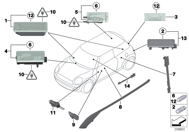 BMW 63316962045 - Lampadina, Luce accesso www.autoricambi360.it