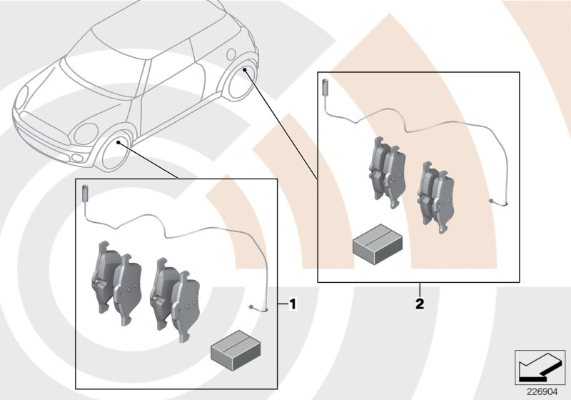 BMW 34112167233 - Kit pastiglie freno, Freno a disco www.autoricambi360.it
