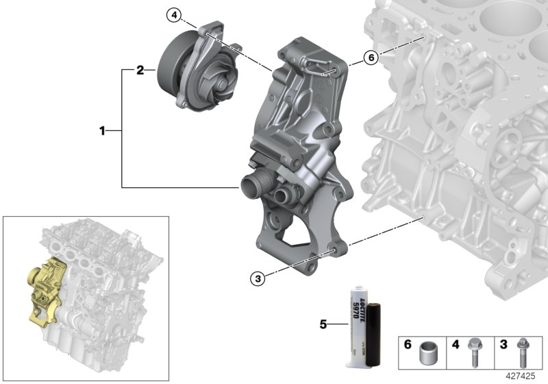 BMW 11 51 8 623 574 - Pompa acqua www.autoricambi360.it