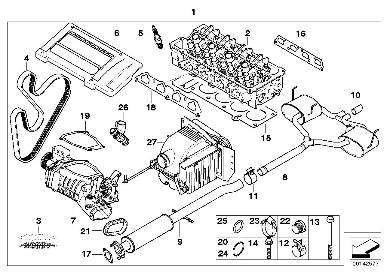 BMW 11 28 7 545 120 - Cinghia Poly-V www.autoricambi360.it