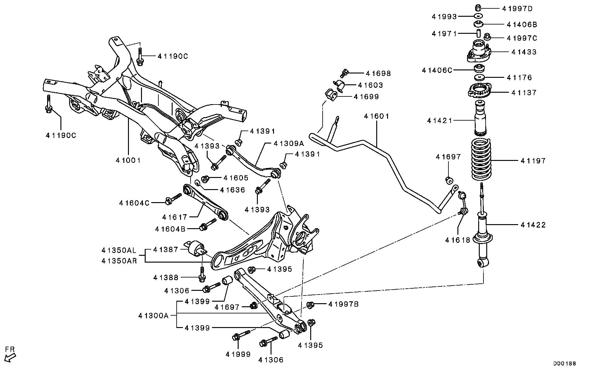PSA 4110A125 - Supporto, Braccio oscillante www.autoricambi360.it