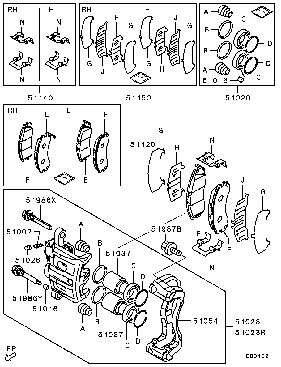 FCA MB857837 - Kit pastiglie freno, Freno a disco www.autoricambi360.it