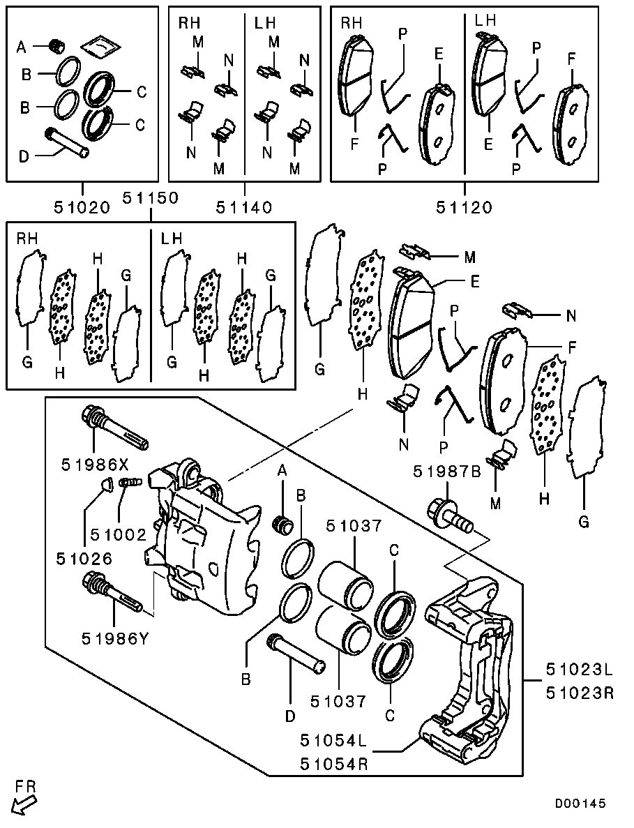 FCA MB857837 - Kit pastiglie freno, Freno a disco www.autoricambi360.it