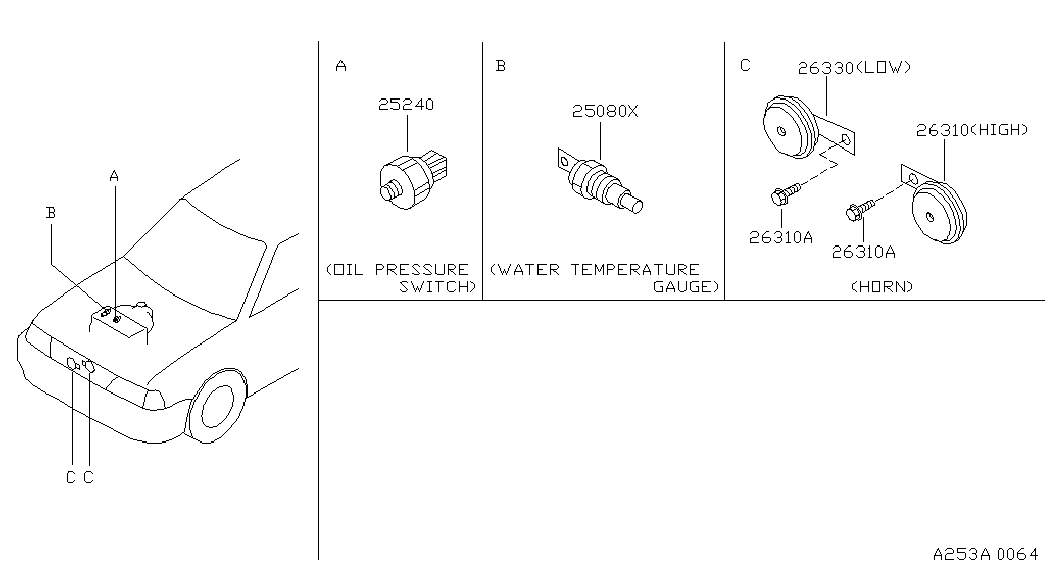 GM 2524089920 - Sensore, Pressione olio www.autoricambi360.it