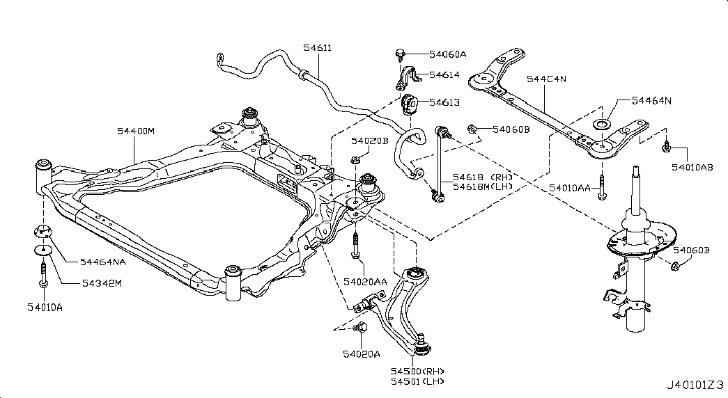 RENAULT 54501-4CL1B - Braccio oscillante, Sospensione ruota www.autoricambi360.it