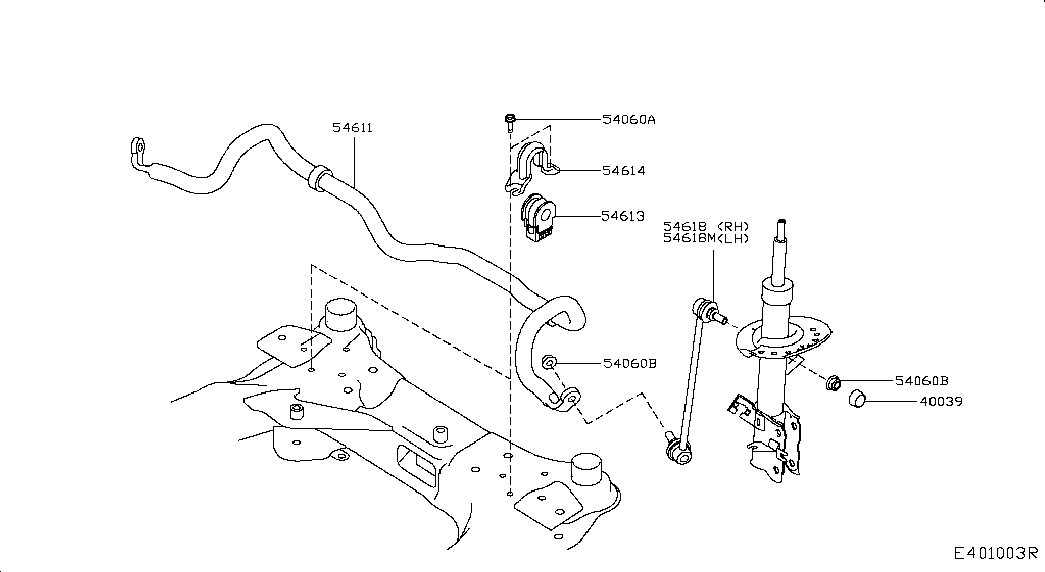 RENAULT 54668-1AA0A - Asta / Puntone, Stabilizzatore www.autoricambi360.it