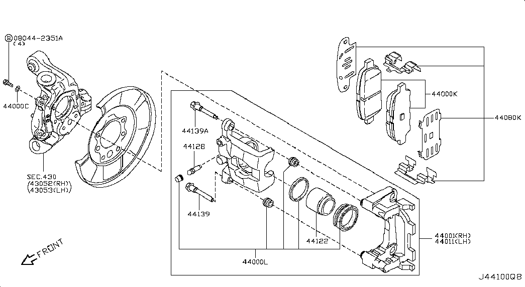 RENAULT D4060-JA00A - Kit pastiglie freno, Freno a disco www.autoricambi360.it