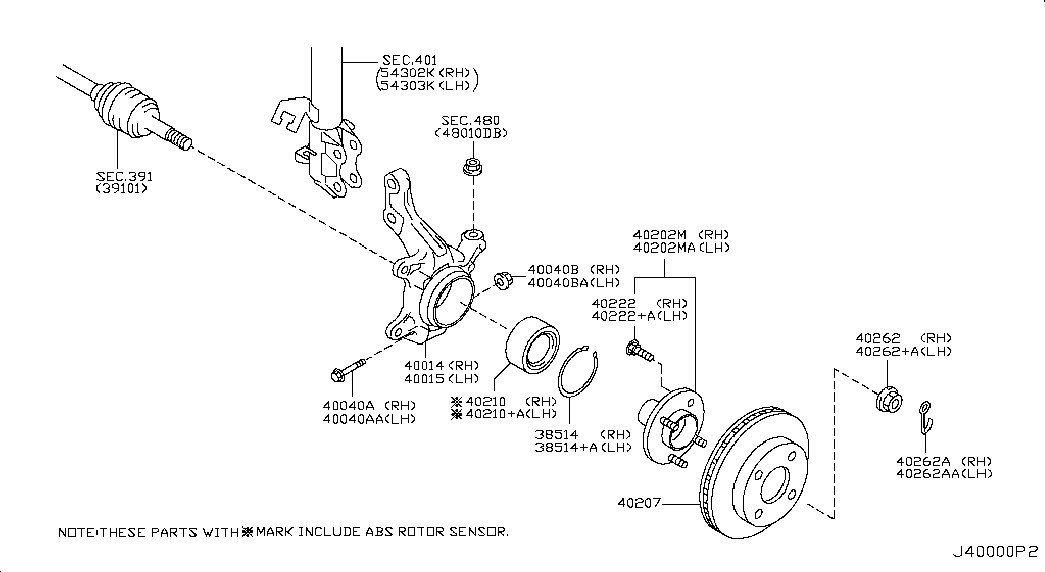RENAULT 40 21 01H A9D - Kit cuscinetto ruota www.autoricambi360.it