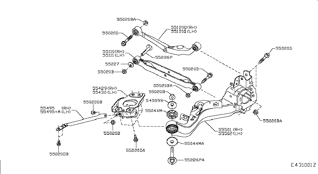RENAULT 5512 0JD 000 - Braccio oscillante, Sospensione ruota www.autoricambi360.it