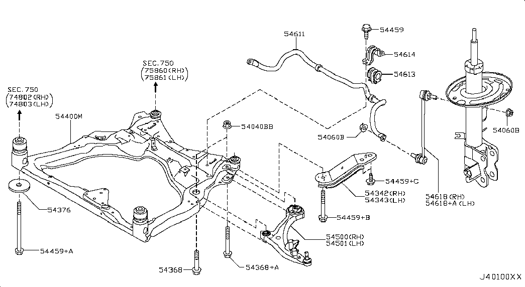 RENAULT 54668-1AA0A - Asta / Puntone, Stabilizzatore www.autoricambi360.it