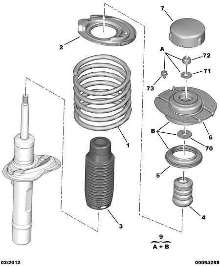 PSA 5038 56 - Supporto ammortizzatore a molla www.autoricambi360.it