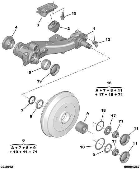 PSA 5132.72 - Kit riparazione, Braccio oscillante www.autoricambi360.it