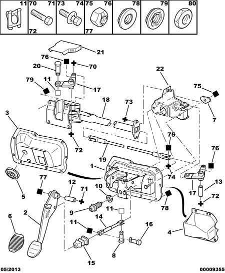 PSA 4504 12 - Rivestimento pedale, Pedale del freno www.autoricambi360.it
