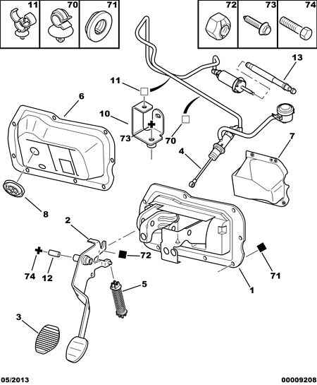PSA 2130 13 - Kit rivestimento pedale www.autoricambi360.it