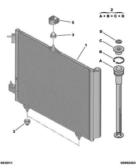 PSA 6455.JF - Condensatore, Climatizzatore www.autoricambi360.it