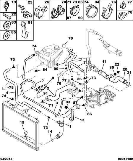PSA 1307 WH - Flessibile radiatore www.autoricambi360.it