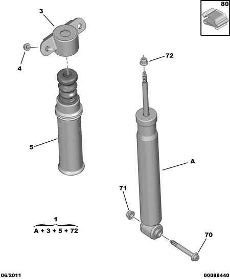 PSA 5206 NF - Ammortizzatore www.autoricambi360.it