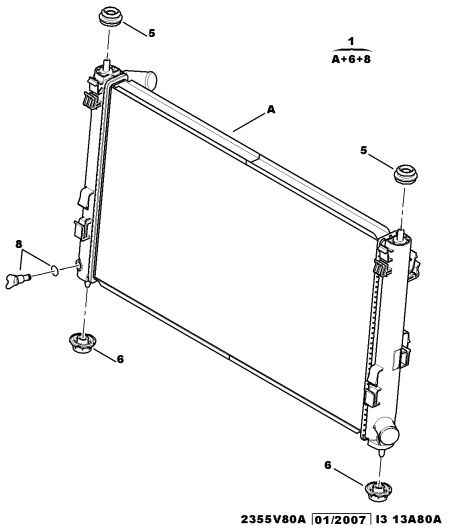 PSA 1330.T0 - Radiatore, Raffreddamento motore www.autoricambi360.it