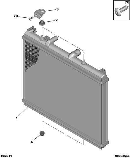 PSA 1330.54 - Radiatore, Raffreddamento motore www.autoricambi360.it