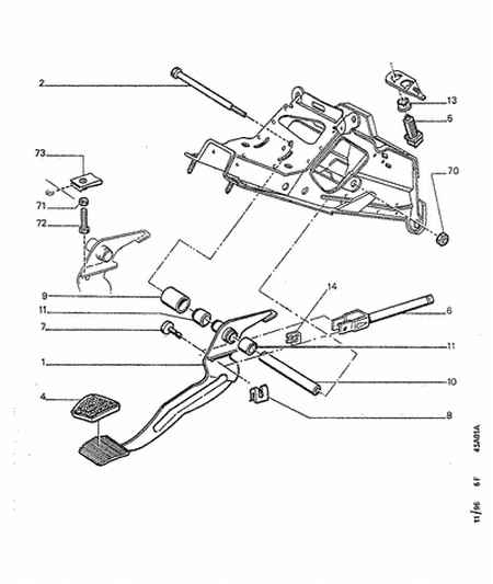 PSA 4504 12 - Rivestimento pedale, Pedale del freno www.autoricambi360.it