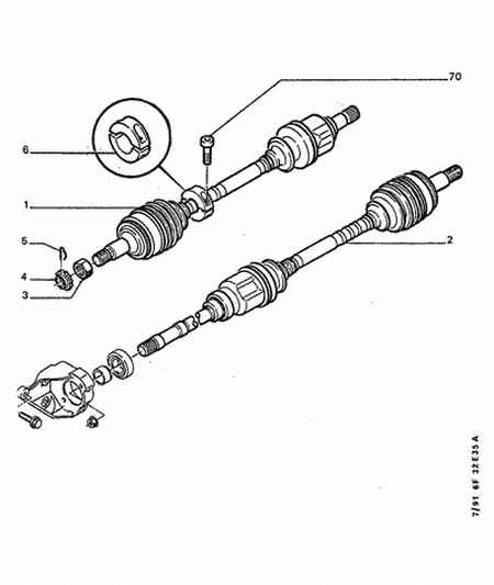 PSA 3 29 733 - Dado, Fuso dell'asse www.autoricambi360.it